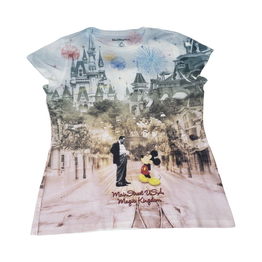 Walt Disney World Magic Kingdom Main Street USA Mickey Graphic Tee XXL